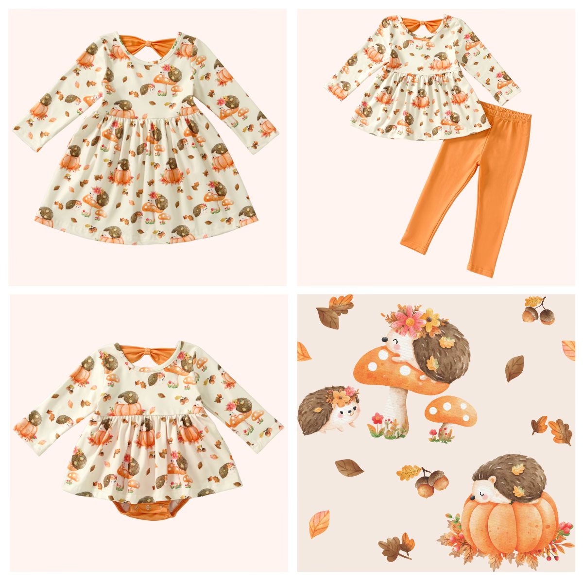 Hedgehog Harvest Twirl Dress