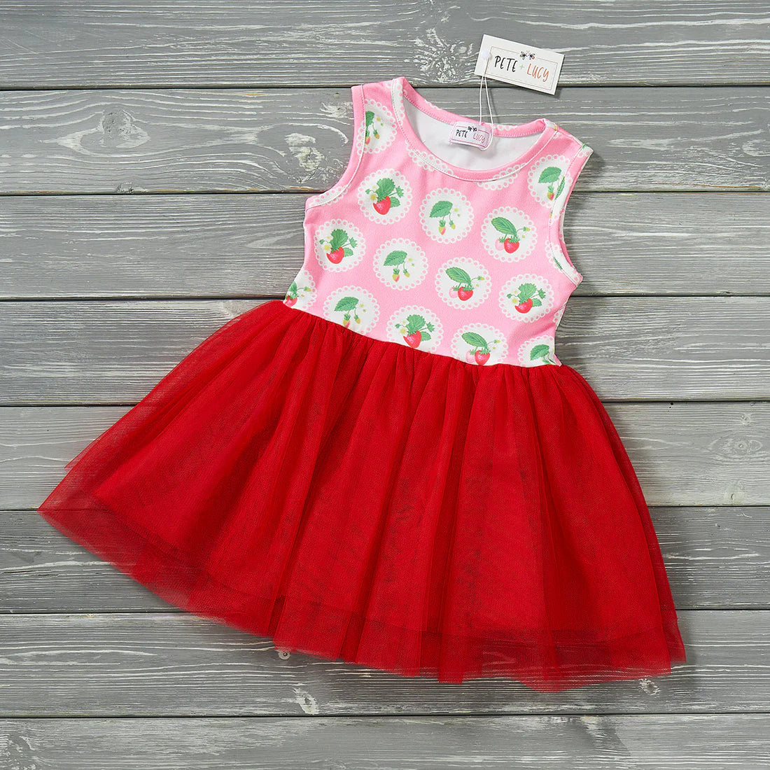 Strawberry Sweetheart Tutu Dress