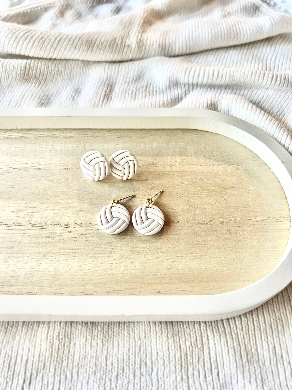 Volleyball Earrings, Volleyball Studs, Sport Earrings