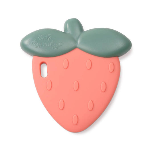 Silicone Rattle Teether – Strawberry