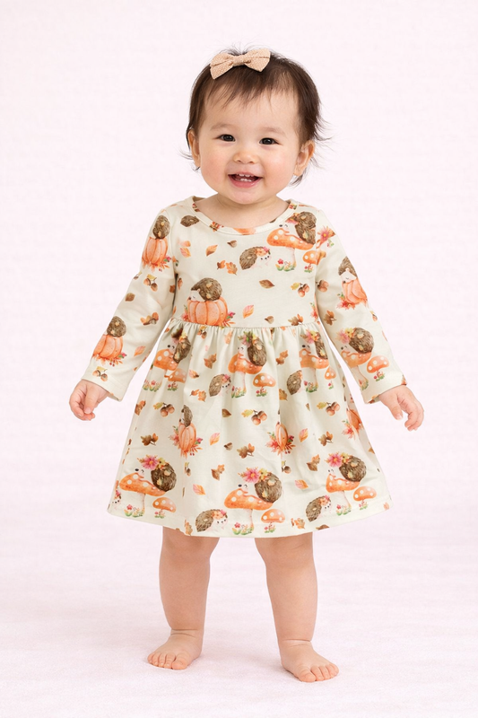 Hedgehog Harvest Twirl Dress