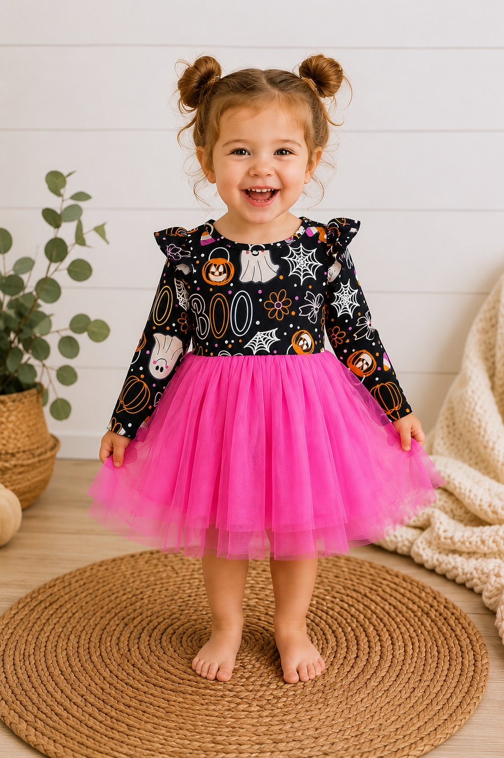 Boo & Bright Pink Tutu Dress
