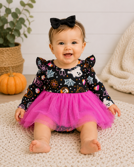 Pink Boo Tutu Romper