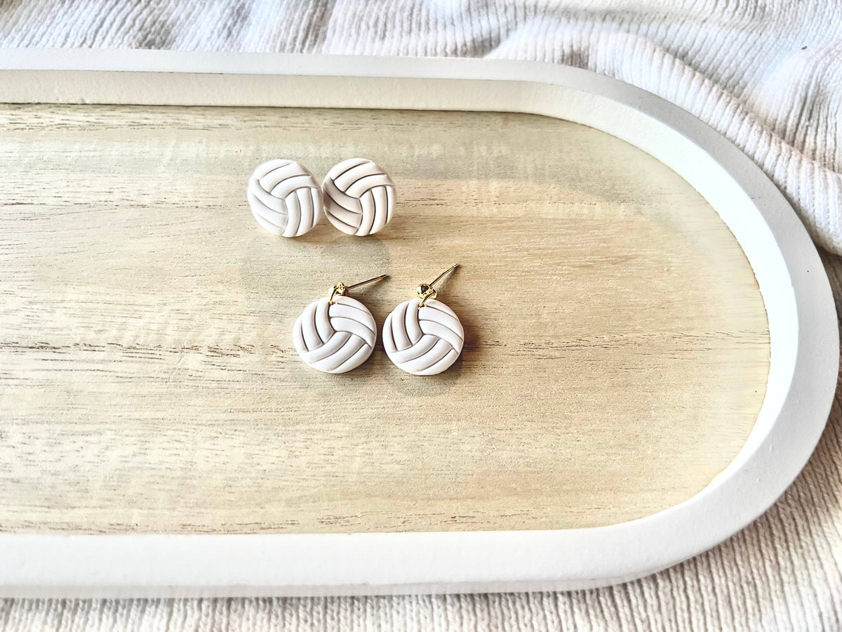 Volleyball Earrings, Volleyball Studs, Sport Earrings