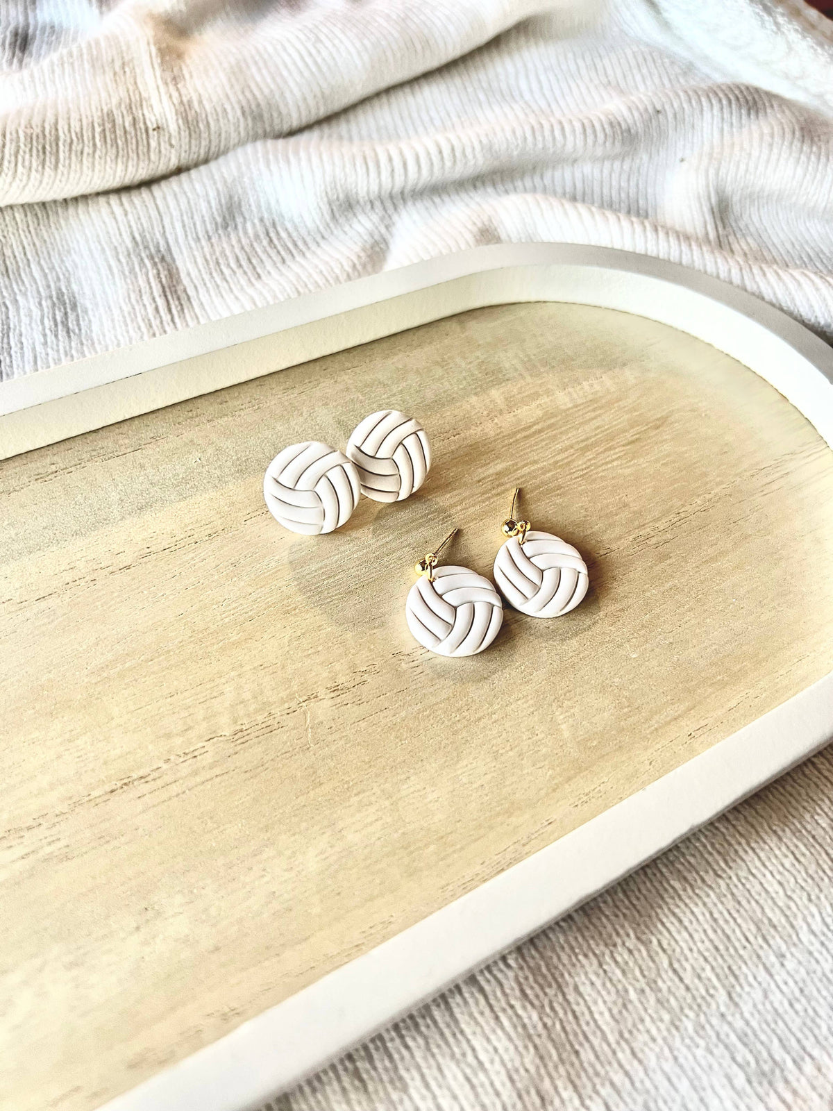 Volleyball Earrings, Volleyball Studs, Sport Earrings