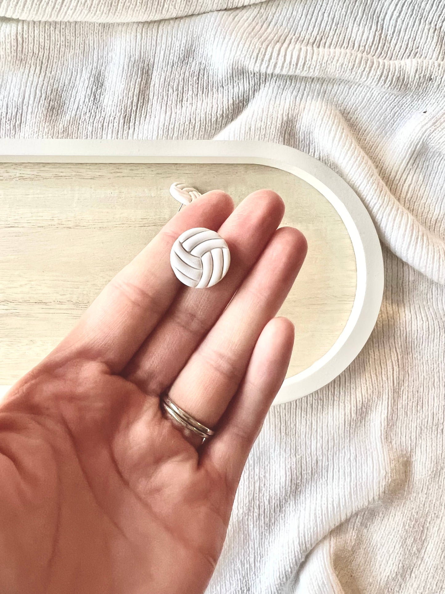 Volleyball Earrings, Volleyball Studs, Sport Earrings
